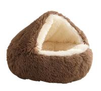 Cama con capucha para perros pequeños, cama nido lavable con parte inferior antideslizante, cueva de felpa para mascotas pequeñas y medianas