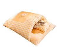 Cama con cueva para perro, manta enclosed Dog Nest, Thick Fall Winter Dog Nest, Enclosed Pet Mattress, Small Bunny Pet Bed, Cat Cave, Soft Pet Nest with Pillow, Warm Sleeping Space for Pets