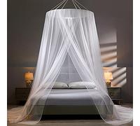 Cama Con Dosel En La Cama Mosquitera Verano Camping Repelente Carpa Insecto Cortina Plegable Sala De Estar Dormitorio,Blanco (1 Estrella De Luz),Cama De 1,2 M (4 Pies)