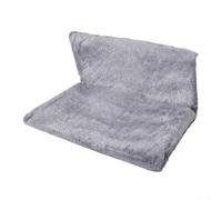 Cama con radiador colgante para mascotas con marco de metal resistente y tela suave que ofrece un lugar cálido y cómodo para mascotas pequeñas (gris)