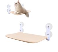 Cama con ventana para gatos, asiento plegable para gatos con ventosa, cama de ventana que ahorra espacio con carga de rodamiento de 12 libras para descansar tomar el sol