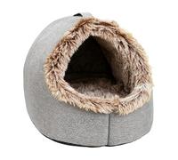 Cama cubierta para gatos: accesorios cálidos y calmantes para mascotas para el invierno, interior cerrado con asa, cómoda tienda de campaña para dormir, casa cueva | gatito pequeño, mediano