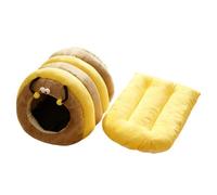 Cama cubierta para gatos, diseño de , cálido nido de refugio, casa de | El diseño cubierto con temática de abeja crea un espacio para dormir, felpa corta y algodón PP que proporcionan comodidad