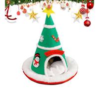 Cama Cueva Gatos | Árbol De Navidad Antideslizante Lavable | Casa para Gatos Tienda De Dormir | para Mascota Perro Pequeño Interior Salón Balcón Invierno Vacaciones Apartamento