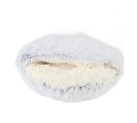 Cama Cueva para Gatos, Cama Mullida con Cubierta, Cómoda y Cálida Cama para Mascotas, Redonda, Suave, de Felpa, Calmante, Cama para Mascotas con Manta con Capucha para (Felpa,
