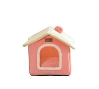 Cama Cueva para Gatos con Tema NavideñO De Cuadros Incluye CojíN ExtraíBle De Peluche Suave Y CáLido El Regalo Festivo Amantes De Los Gatos(Pink,Large)