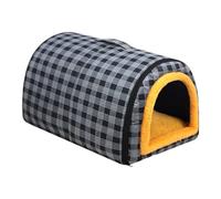 Cama cueva para gatos, tela Oxford impermeable, terciopelo de cristal de algodón perlado, casa convertible para gatos y perros, acogedora cueva de muebles para mascotas para animales que duermen y