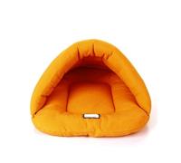 Cama cueva para perros y mascotas, de forro polar grueso, cálido, suave, con forma de zapatilla, para cachorros, gatos, tienda de campaña, colchonetas de invierno, nido triangular interior (color: