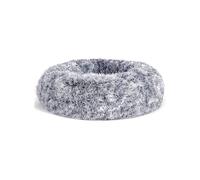 Feandrea Cama de Perros, Cama para Perros, Cojín Central Extraíble y Lavable, Alfombra de Felpa Suave y Mullida, 70 cm de Diámetro, Gris PGW039G01
