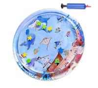 Cama de agua de mascotas, almohadillas para mascotas de agua - Matera de agua de gato colorida con inflador,Cama sensorial portátil, almohadilla interactiva inflable para el patio, el patio trasero, e