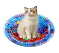 Cama de agua para gatos, tapete de juego para gatos, almohadilla para perros, cama de agua de refrigeración sensorial, actividad de ejercicio portátil para interiores, hogar, viajes, balcón al