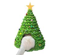 Cama de árbol de Navidad para gatos, juego de material de cama para gatos, muebles de tienda de campaña, decoración invernal para familia, amigos, gatos, perros, etc