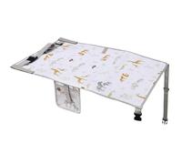Cama de avión para niños pequeños - Reposapiés portátil de viaje de 76 cm | Oxford & poliéster & fibra extensión de asiento, cuna plegable impermeable para vuelos de larga distancia y equipaje