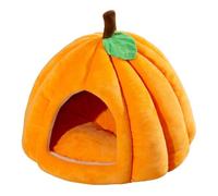 Cama de calabaza para gatos, camas en forma de calabaza para perros pequeños, cueva antideslizante para gatos de interior, perros pequeños