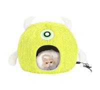 Cama de calefacción para gatos - Alfombrilla calefactora para mascotas eléctrica, cojín para dormir juguetes blandos | Base de calefacción termostática, acogedora almohada polar, acogedora