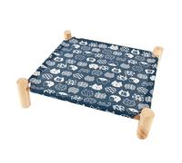 Cama de campamento de tela cómoda para cachorros de gato para mascotas, cama de siesta extraíble para cama de gato para mascotas KzQ862 (F, 53 x 48 x 13 cm)