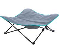 Cama de camping 88 × 32 × 88 cm gris oscuro/petróleo