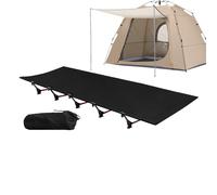 Cama de camping - Colchón de carga, tumbona plegable de 1 pieza para senderismo por el bosque, camilla portátil con marco de metal, equipo de dormir, litera acolchada para lugares de picnic, salidas y
