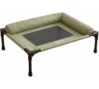 Cama de Camping elevada para Mascotas, Resistente, Transpirable, a Prueba de Humedad, con Estructura metálica, para Perros/Gatos, Verano, Verde, L