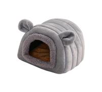 Cama de casa cálida de invierno para hámsters, para dormir para hámsters, caseta para pequeños animales domésticos con en la cueva del hámster, accesorios para jaulas de cama para animales pequeños