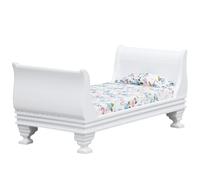 Cama de casa de muñecas, Muebles de casa de muñecas de Madera 1/12 Cama de de una Sola muñeca 6x3x2.8 Escena de miniaturas de Bricolaje para Accesorios de Habitaciones Doll