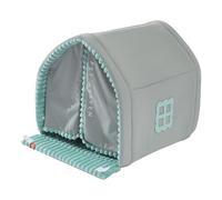 Cama de casa de perro cerrada caliente - pequeña tienda para mascotas con puerta | Cama cómoda para perros pequeños y gatos | Nido suave en cualquier temporada para una utilidad