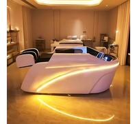 Cama de champú con masaje LED, cama de spa profesional con iluminación de lujo y futurista
