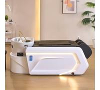 Cama de champú LED Head SPA con diseño geométrico, lavabo de lujo con luz ambiental para salón y spa