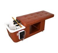 Cama de champú portátil, estación de lavado de cabeza profesional con terapia de agua para masajes tailandeses y salones de belleza, cama multifuncional plana.