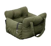 Cama de coche para mascotas, hamaca de seguridad de viaje para perros con función de transporte, alfombrilla de asiento de coche para gatos copiloto para razas pequeñas y medianas (verde militar, 70 x