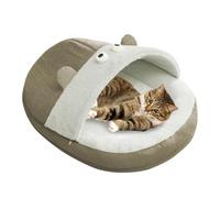 Cama de Cueva de Perros, Cama para Perros con Cueva de la Cubierta - Cozy Cat Bed | Diseño de Zapatilla Ninding Suave y Suave con Borde Elevado para Razas pequeñas Razas Grandes Cachorros para