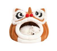 Cama de Cueva para Gatos, acogedora Vivienda en Forma de león con, Cama de Gatos Interior, para Dormir en Invierno, así como para Exterior, casa, Viajes, Dormitorio y balcón