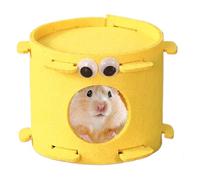 Cama de de hámster, Refugio de hámster Enano | Bee Shape Hamster Nest Dreing Nest,Pequeño Animal escondite cabaña Cuatro Estaciones Ratones Enanos, de Oro Dorado con Oso Dorado