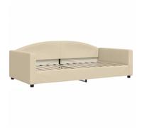 Cama de día color crema, 100 x 200 cm, de alta calidad, para habitaciones de invitados y habitaciones infantiles, tejido transpirable, fácil montaje, cómodo y duradero
