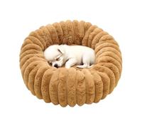 Cama de donut para perros, acogedora y cálida cama para gatos, felpa, felpa, beso, muebles antideslizantes para apartamento, viaje, esquina, hogar, dormitorio, oficina, interior, suelo, balcón