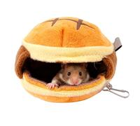 Cama de erizo, nido para mascotas pequeñas en forma de hamburguesa, jerbo, hámster, cobaya, chinchilla y erizo, cómodo lugar de descanso para clima frío y mascotas de interior