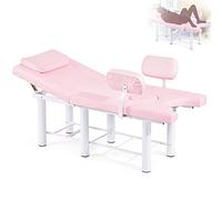 Cama De Examen Ginecológico, Cama Médica De Enfermería Privada, Cama De Belleza, Equipo De Enfermedades Ginecológicas Para Pacientes Ambulatorios, Respaldo Ajustable,PinkB