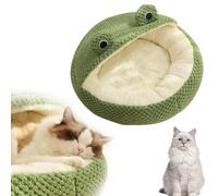 Cama de felpa para gatos, cama térmica suave para mascotas para gatos y perros pequeños, divertido cojín de dormir cálido y cómodo, tapete de cama para cachorros y gatitos, 15.7 pulgadas (verde)