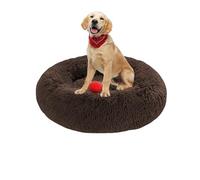 Cama de felpa para perros, colchón redondo lavable para jaula de perro, cama acolchada esponjosa antiansiedad, antideslizante, tamaño mediano y grande, almohadillas suaves y cálidas (130 x 130 x 20 cm