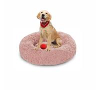 Cama de felpa para perros, colchón redondo lavable para jaula de perro, cama acolchada esponjosa antiansiedad, antideslizante, tamaño mediano y grande, almohadillas suaves y cálidas (130 x 130 x 20 cm
