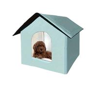 Cama de gato al aire libre - Botón de decoración religiosa de bricolaje, casa de compañía de tela oxford impermeable, tienda caliente resistente al frío impermeable, gran espacio encerrado refugio