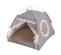 Cama de Gato Cama de Mascota Kennel Princesa Casa de Mascotas Camino para Perros Luxury Four Seasons House de Perrera con colchonetas de Gato Mats para Cachorros de Cama de Animales Cama para Perros
