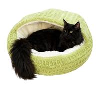 Cama De Gato Capturada - Pequeño Parcialmente Cerrado Antideslizante Perro Cesta Para Dormir,Con Capucha Gato Agujero Calmante ,Para En La Sala De Estudiantes, Apartamento, Dormitorio, Sala