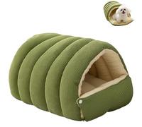 Cama de gato Cozy Monster, cueva para gatos de interior, casa de peluche suave con cojín lavable extraíble, nido cálido para gatitos y perros pequeños (verde, L)