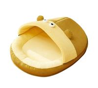 Cama de gato cubierta, cueva de mocasines, casa de gato de peluche, cama de gatos blandos, casa de gatos de peluche pequeña con diseño de tent, cama lavable para mascotas, perfecta para cachorros y