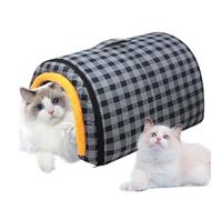 Cama De Gato Cubierto: Casa De Mascotas Convertible Y Mango De Transporte para Un Descanso Cómodo, Refugio con Cojín Suave, Muebles De Animales Portátiles para El Hogar De Invierno En Casa, C