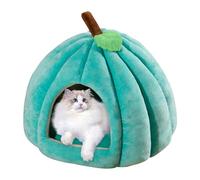 Cama de gato de calabaza, casa de gato Halloween para el interior - Halloween Pet Kittens Cave House en forma de calabaza - Cama de carbón de mascota suave, cómoda cama de cuevas para mascotas para ga