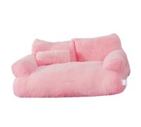 Cama de Gato Elegante para la Cama de Gato Interior, Esponjosa y Suave con una Almohada Linda, Diseño Envoltura Doble Cara, Material, Ahorro Espacio, Fácil Limpiar, Diseño Fondo sin Deslizamiento,
