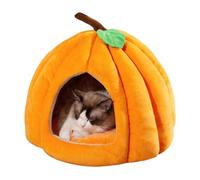 Cama de gato en la, Casa de gato de Halloween para el interior - Halloween para mascotas Casa Cave House Pumpkin - Soft Pet Coal Cama, cómoda cama para mascotas