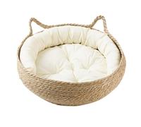 Cama de Gato Natural Transpirable y Lavable | Cesta Cama Para Gatos De Interior Para Hogar Salón Dormitorio Sofá Mesa Mesilla Nocturna Interior Y Dentro